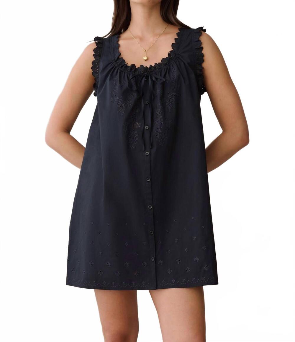 NEW FEW MODA caroline cotton dress in navy